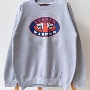 Auburn Tigers Athletic Sweatshirt Ash Grey Tee Y2K
